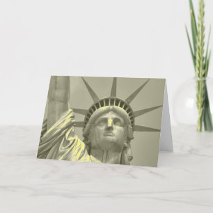 Vintage Frihetsgudinnan New York närbildsfoto Kort