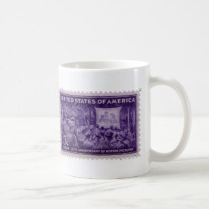 Vintage frimärkeskaffekopp kaffemugg