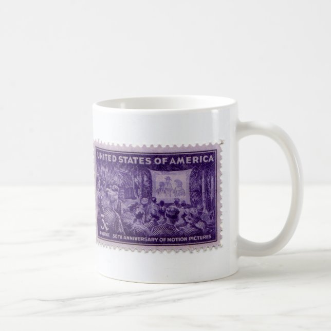 Vintage frimärkeskaffekopp kaffemugg (Höger)