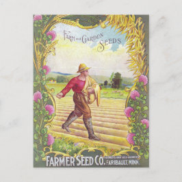 Vintage frö annons vykort