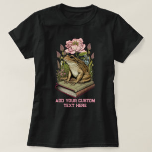 Vintage Frog Bok Wildfower-skogsläktet Toad Frog Ä T Shirt