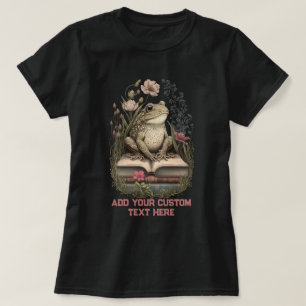 Vintage Frog Bok Wildfower-skogsläktet Toad Frog Ä T Shirt