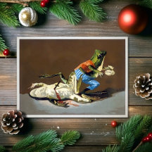 Vintage Frog Murder-julkort