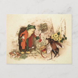 Vintage Frog och Kryp vykort