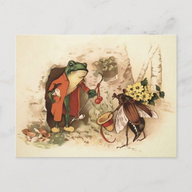 Vintage Frog och Kryp vykort (Framsida)