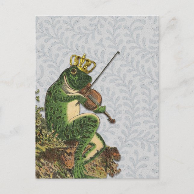 Vintage Frog Prince Charming Vykort (Framsida)