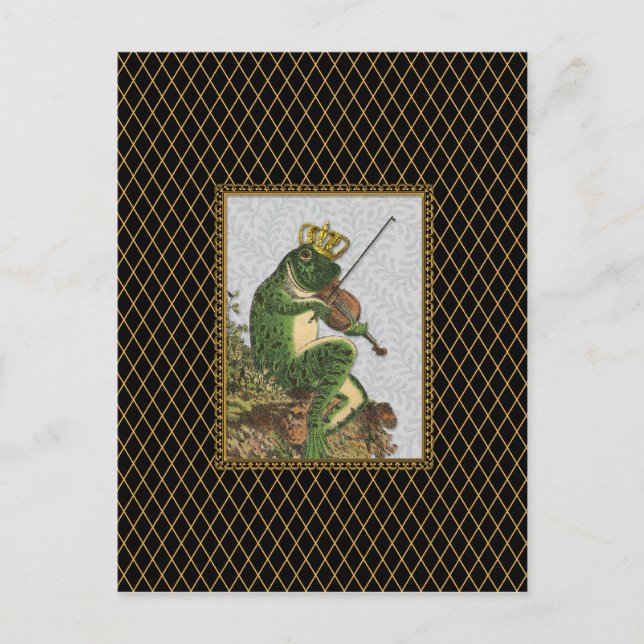 Vintage Frog Prince Charming Vykort (Framsida)