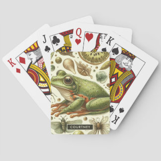 Vintage Frog Sömlös vattenfärg Casinokort