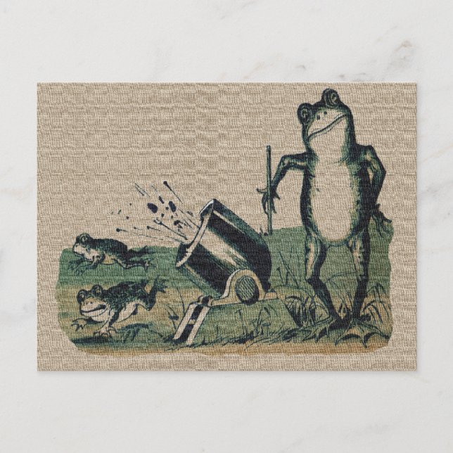 Vintage Frog Vykort (Framsida)