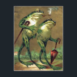 Vintage Frogs vykort<br><div class="desc">Hög kvalitet,  anpassningsbar återställde vintagen Viktorianbild.</div>