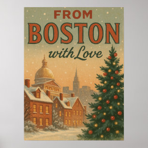 Vintage From Boston With Love Jul Poster