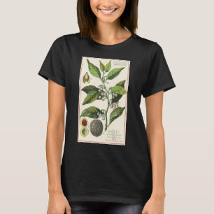 Vintage frön från muskotplantans frukt, livsmedels t shirt