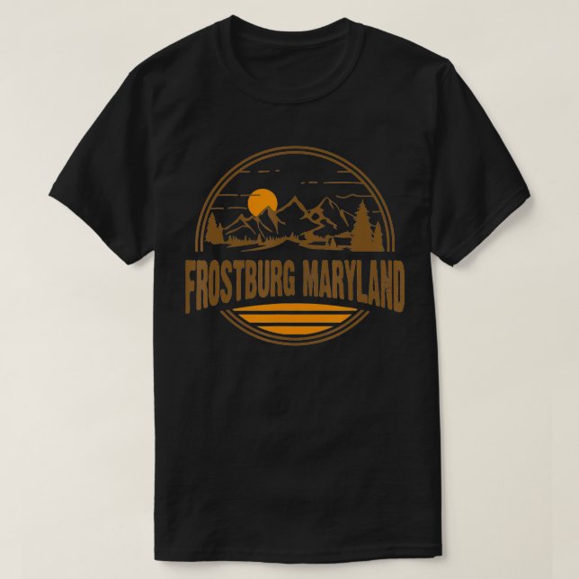 Vintage Frostburg Maryland Mountain Hiking Souveni T Shirt (Design framsida)
