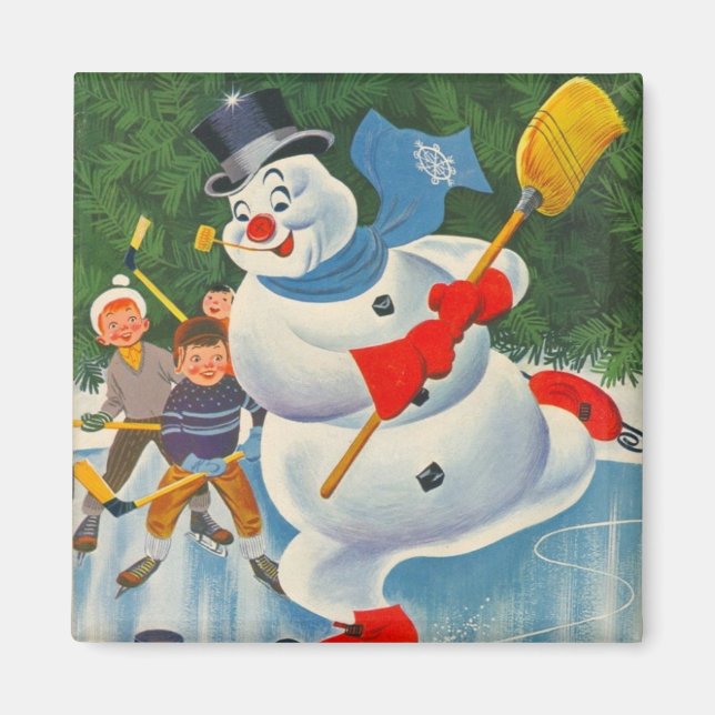Vintage Frosty on Skates Magnet (Framsidan)