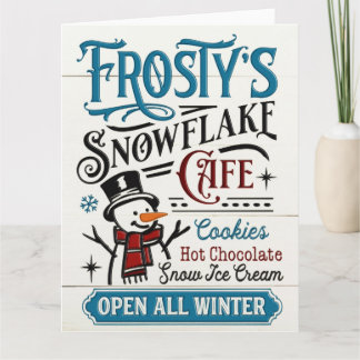 Vintage Frosty's Snowflake Café Kort