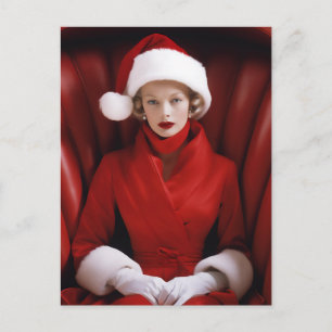 Vintage, fru Claus Helg Vykort