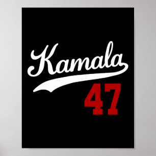 Vintage Fru talman Harris 2024 Kamala 47 Blue Poster