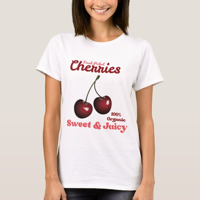 Vintage Fruit Art T Shirt (Framsida)