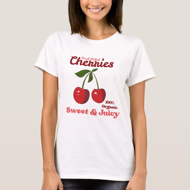 Vintage Fruit Art T Shirt (Framsida)