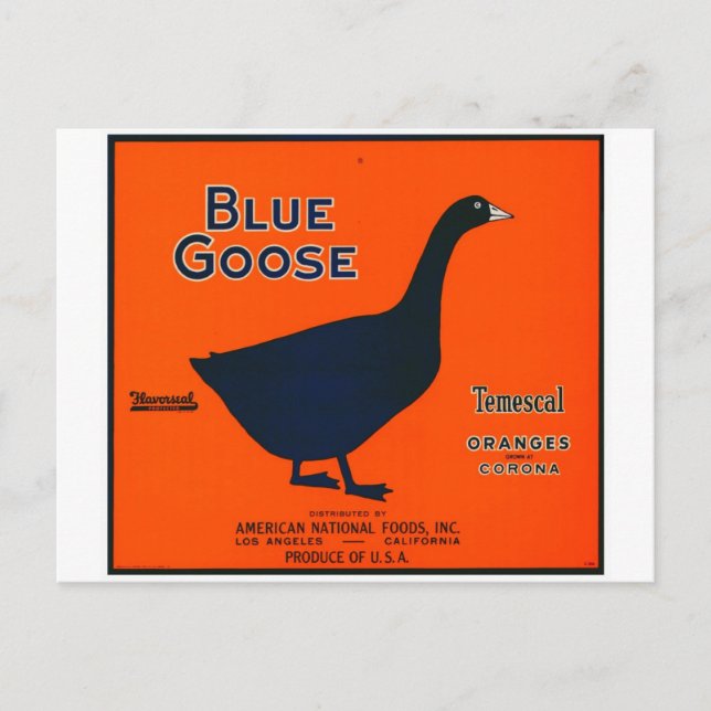 Vintage Fruit-etikett Vykort (Framsida)