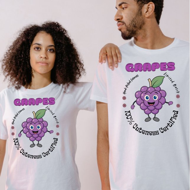 Vintage Fruit Label Hand-picked Grapes  T Shirt (Skapare uppladdad)