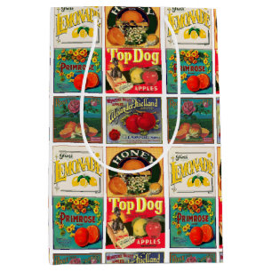 Vintage Fruit Label Mönster
