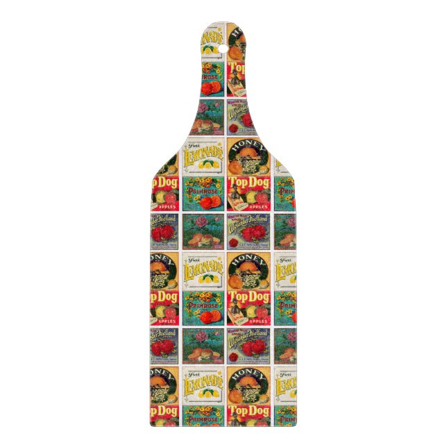 Vintage Fruit Label Mönster (Framsidan)