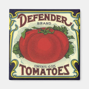 Vintage Fruit Låda Label Art., Defender Tomater Magnet