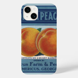 Vintage Fruit Låda Label Art, Georgia Peacher
