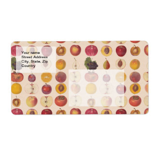 Vintage Fruit Mönster Fraktsedel