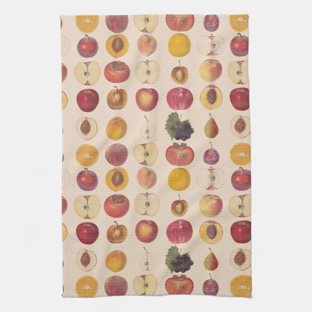 Vintage Fruit Mönster Kökshandduk (Vertikal)