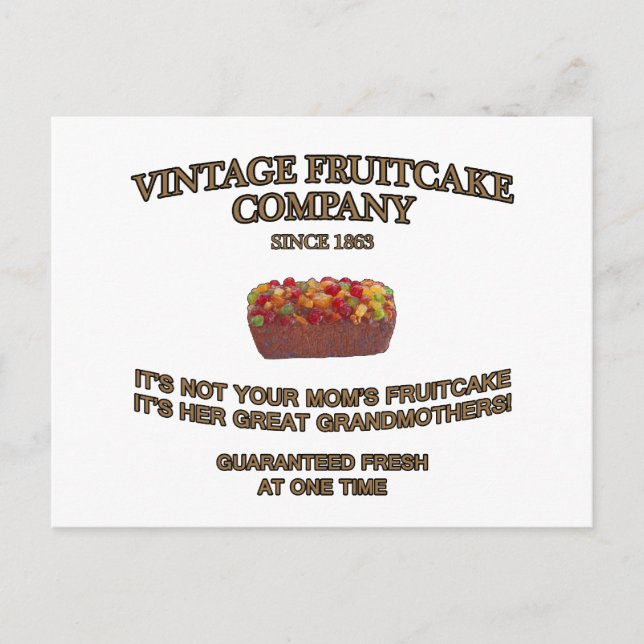 Vintage Fruitkaka Company Vykort (Framsida)
