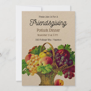 Vintage Fruits - Friendsgiving-inbjudan Inbjudningar