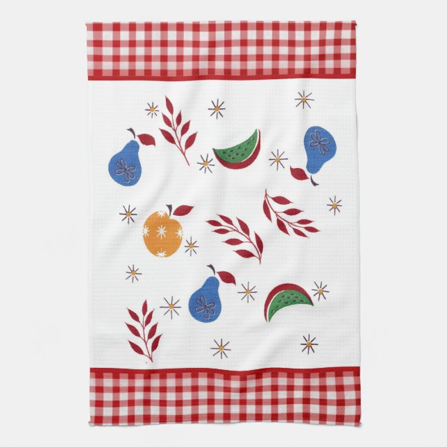 Vintage Frukt Kitchen Towel Kökshandduk (Vertikal)