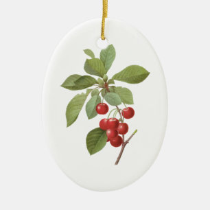 Vintage frukt körsbär mat, körsbär av Redoute Julgransprydnad Keramik