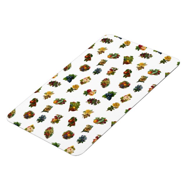 Vintage Frukt och blommor Magnet (Vänstra Sidan)