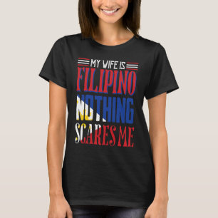 Vintage frun är Filipino Inget Skrämmer mig Philip T Shirt