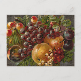 Vintage Fruvest Thanksgiving Postcard Helg Vykort
