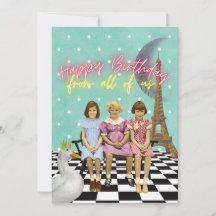 Vintage Funky Group Birthday Greetings