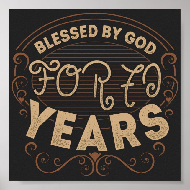 vintage Funny 70 år gammal talande citat Poster (Framsidan)