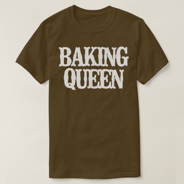 Vintage Funny Baking Queen T-Shirt (Design framsida)