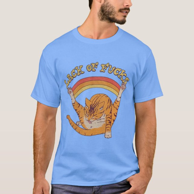 Vintage Funny Cat T Shirt (Framsida)