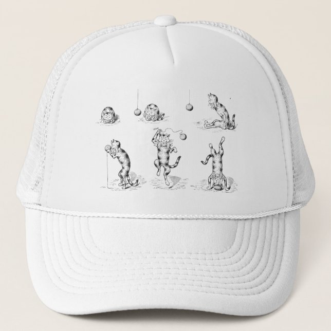 Vintage Funny Catnip Cat Keps (Framsida)