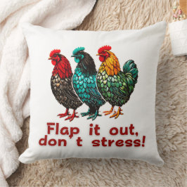 Vintage Funny Chicken Retro Farm Poultry Farmer Kudde