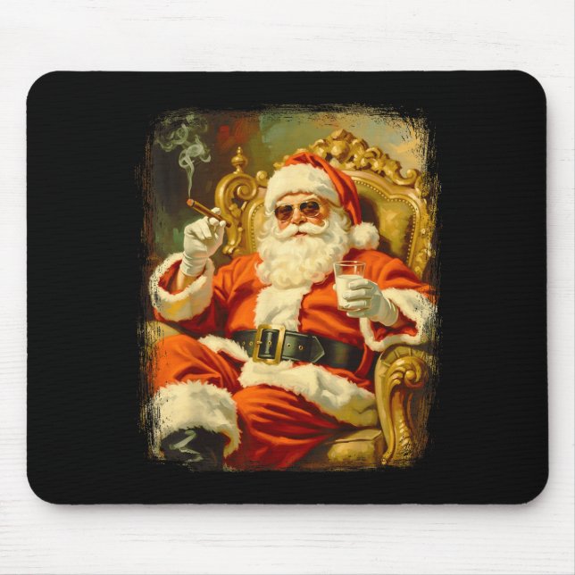 Vintage Funny Cool Big Boss Santa  Musmatta (Framsidan)
