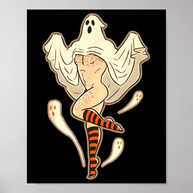Vintage Funny Gay Halloween Poster (Framsidan)