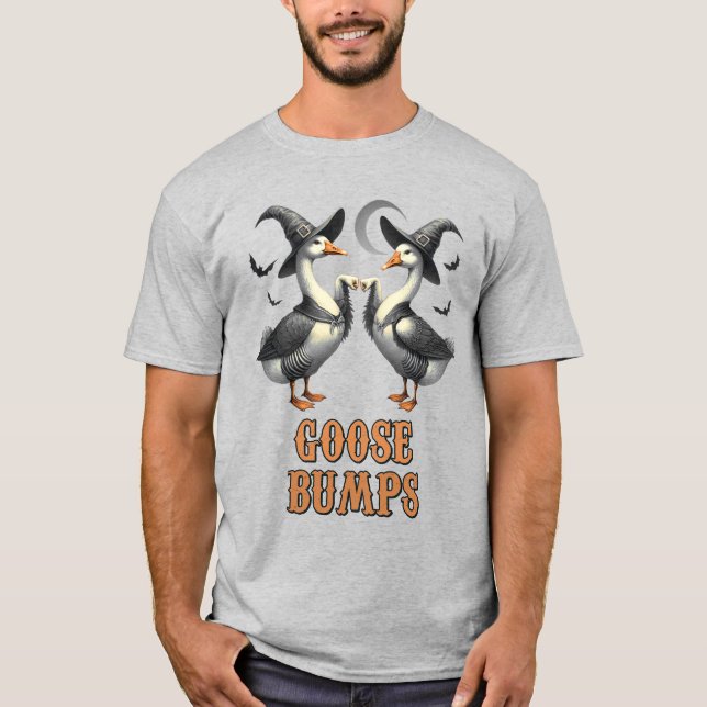 Vintage Funny Goose Bump Halloween T Shirt (Framsida)