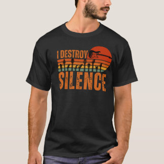 Vintage Funny Guitarist säger att jag förstör tyst T Shirt