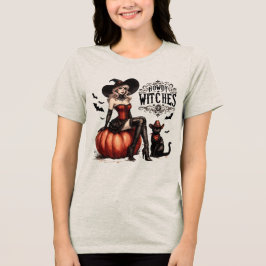 Vintage Funny Howdy Witches Western Halloween T Shirt
