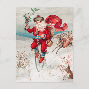 Vintage Funny Jultomten jultomten Vykort